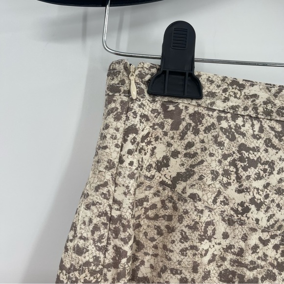 Free People Printed Fake Out Leopard Print Faux Wrap Mini Skirt - Picture 5 of 13